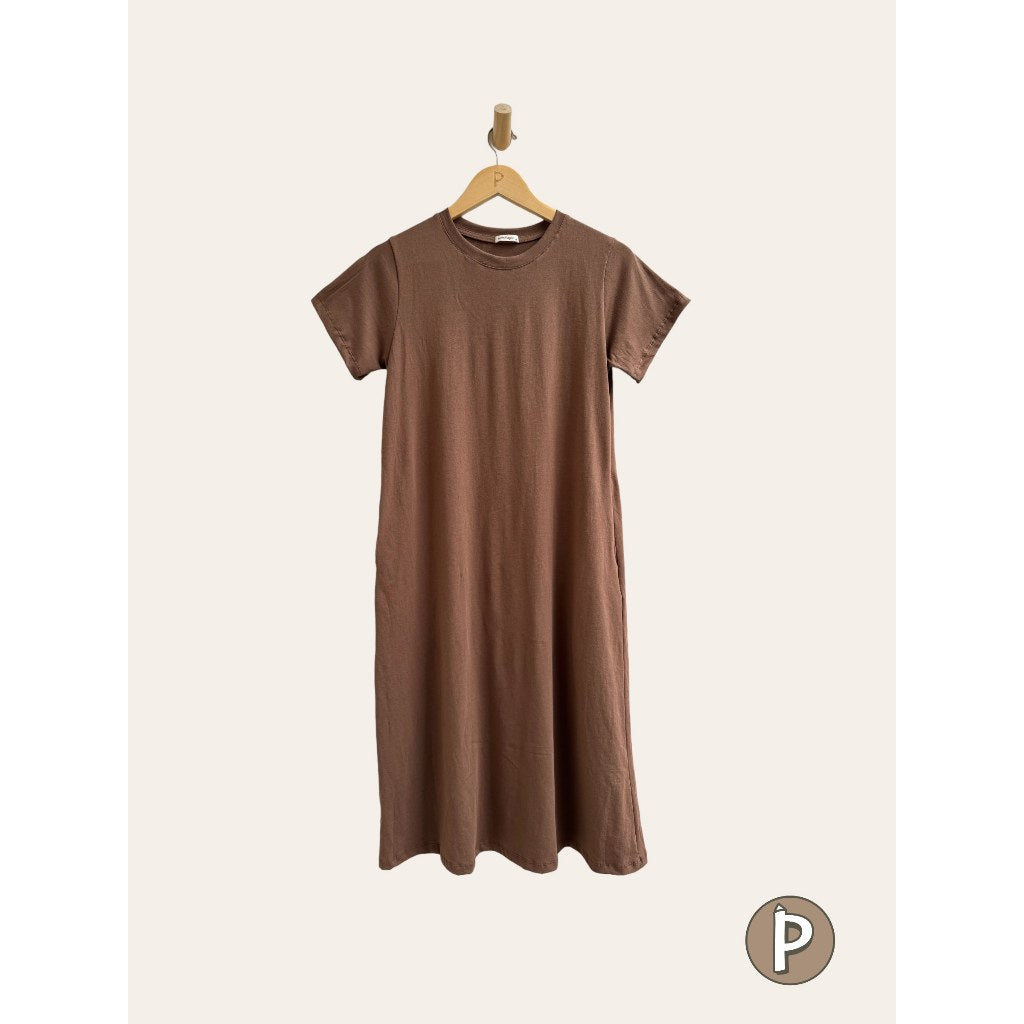 Pambahaymnl Cotton Short Sleeve A- Line Dress