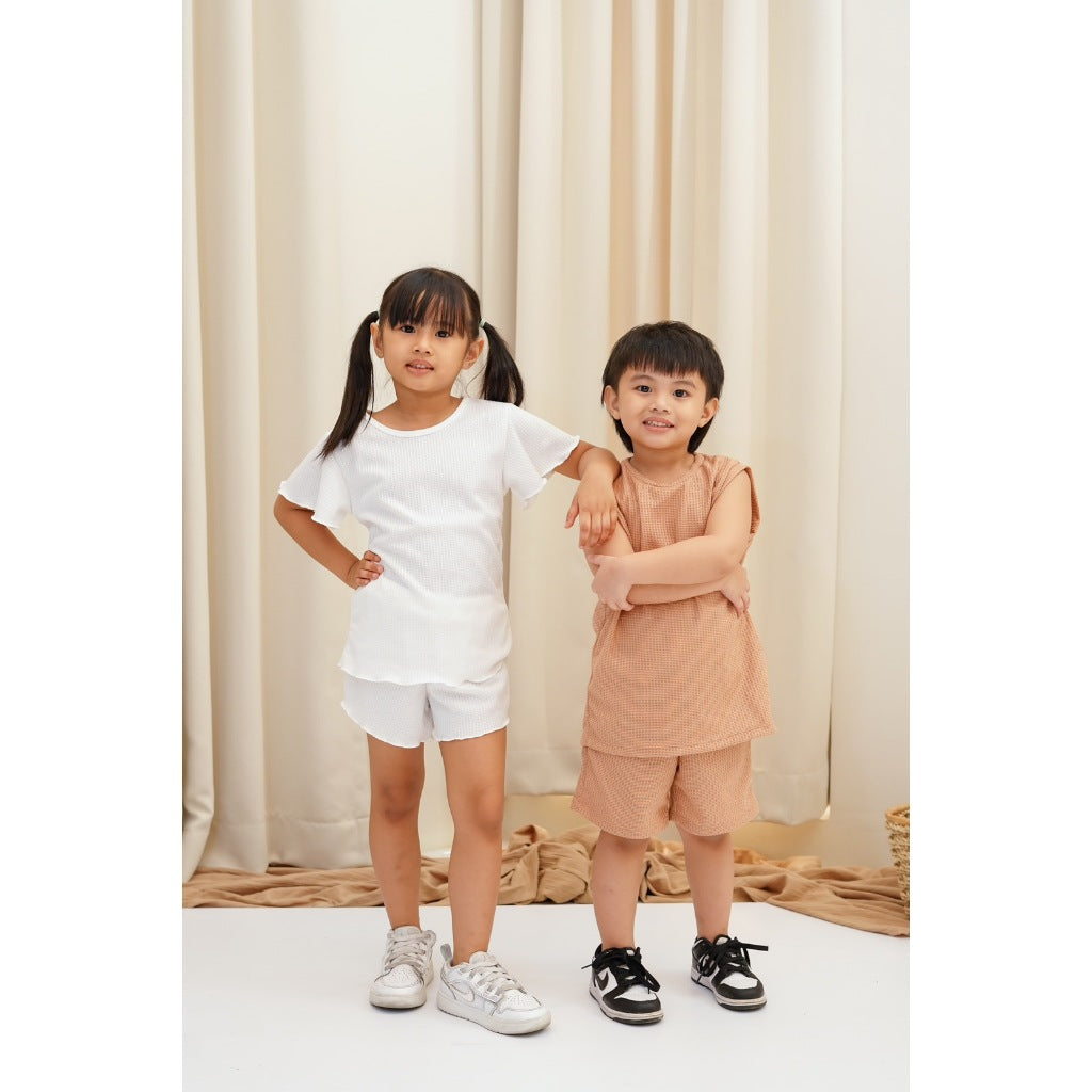 Pambahaymnl Kids Sunny Waffle Cotton Set