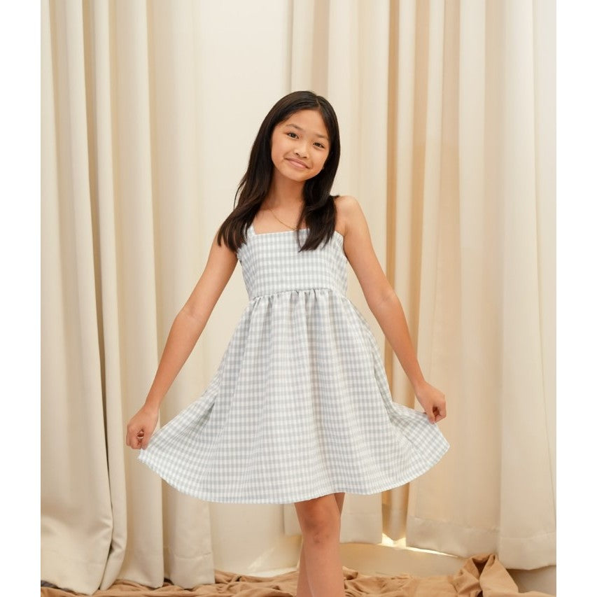 Kids Gingham Smocked Dress