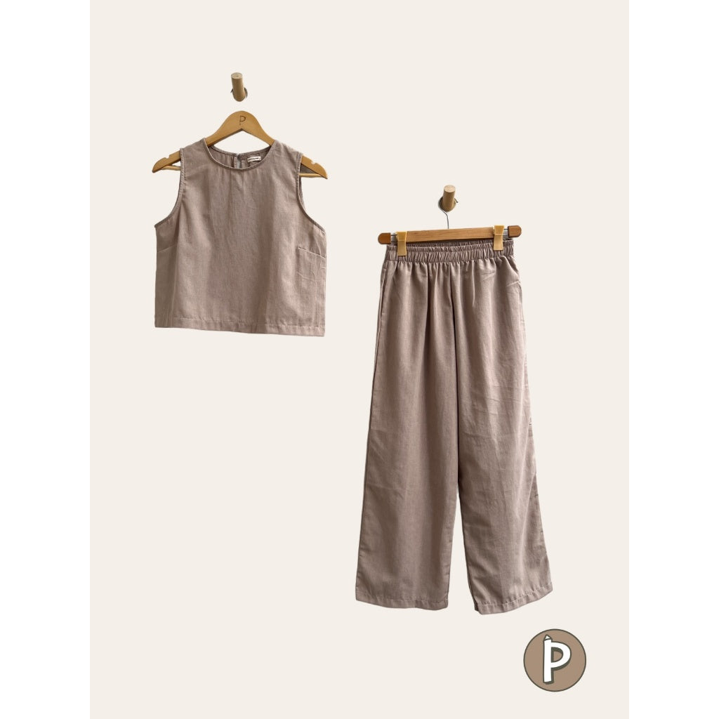 Pambahaymnl Linen Pants Set