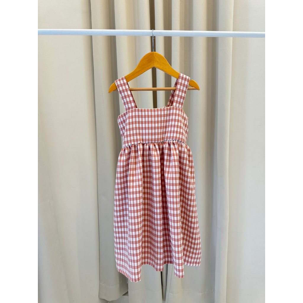 Kids Gingham Smocked Dress