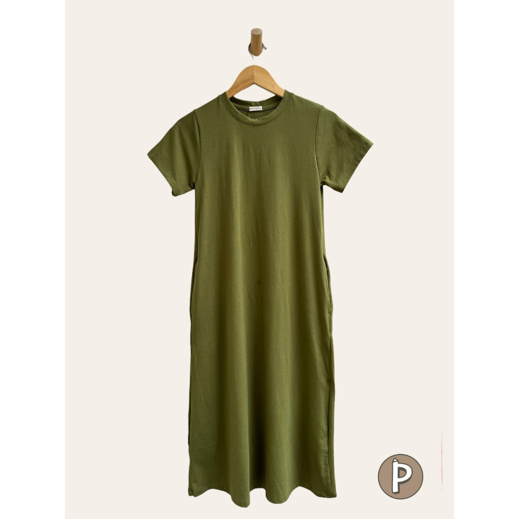 Pambahaymnl Cotton Short Sleeve A- Line Dress