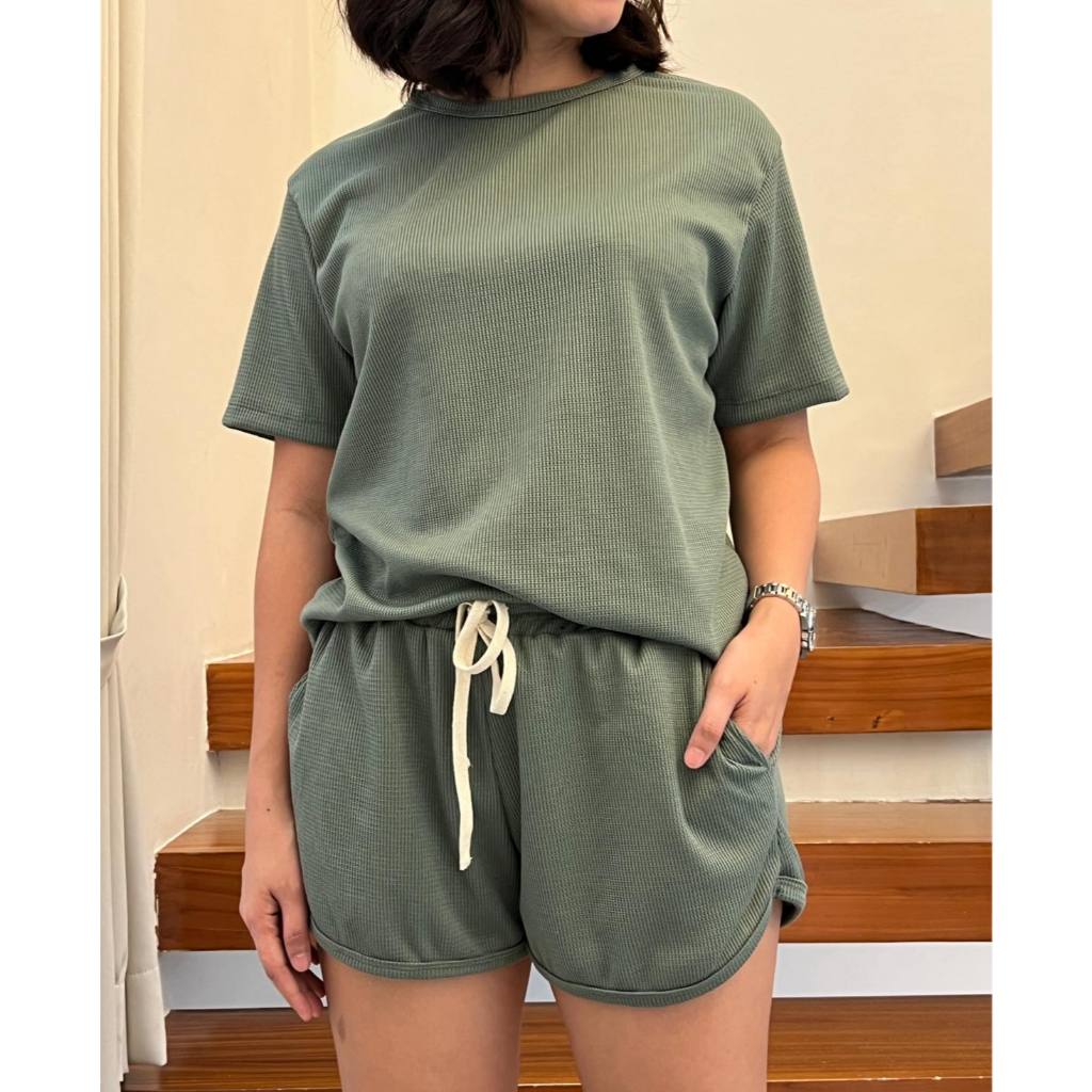 Pambahaymnl Waffle Knit Lounge Set