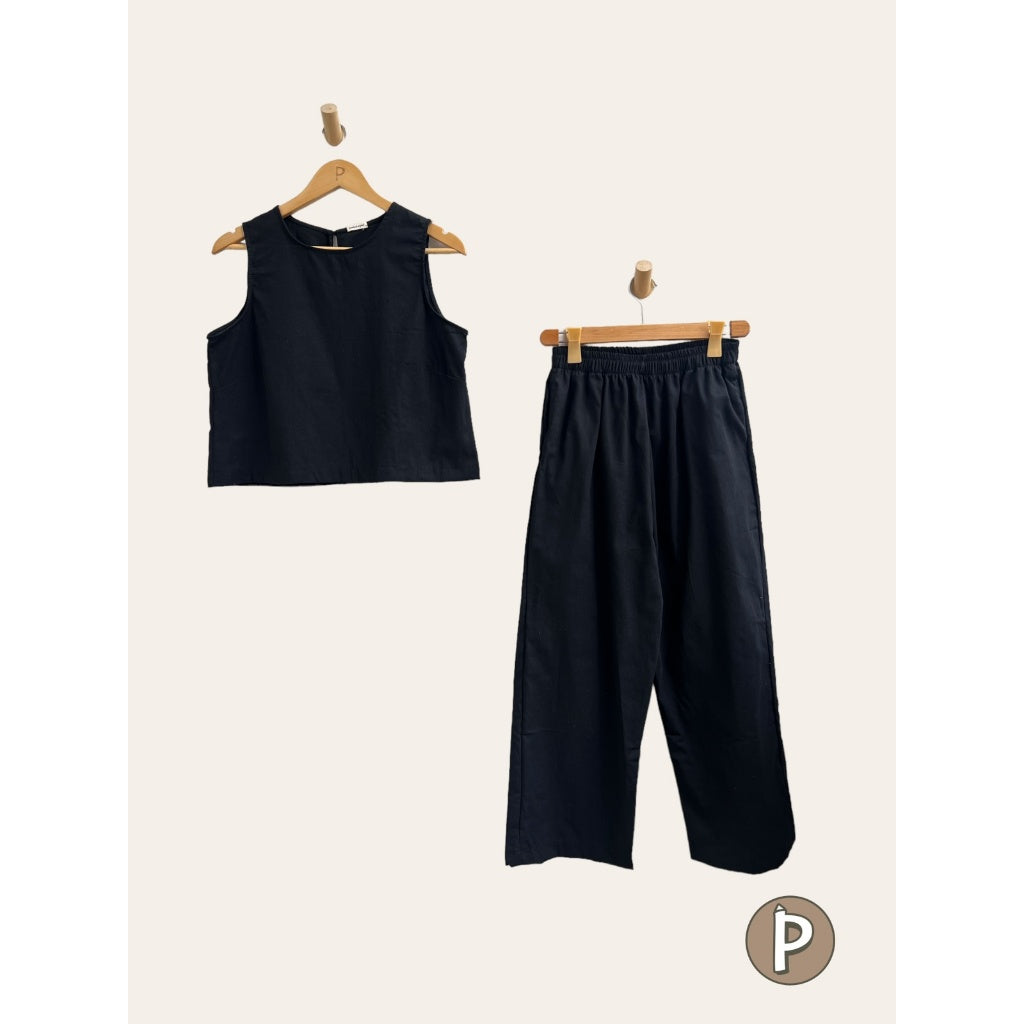 Pambahaymnl Linen Pants Set