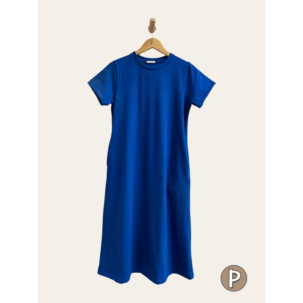 Pambahaymnl Cotton Short Sleeve A- Line Dress