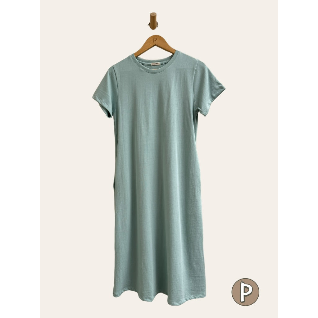 Pambahaymnl Cotton Short Sleeve A- Line Dress