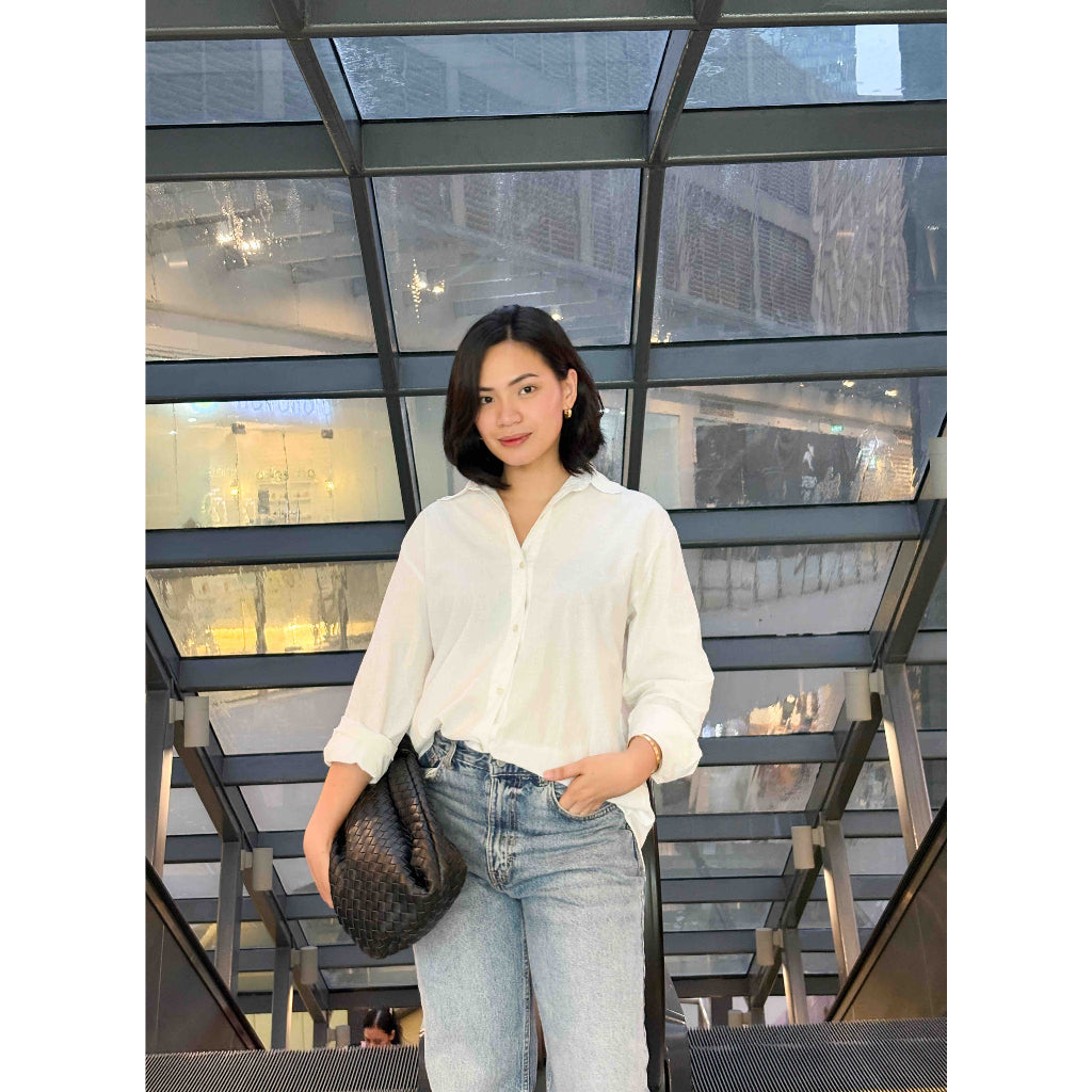 Pambahaymnl Linen Polo Longsleeve Top
