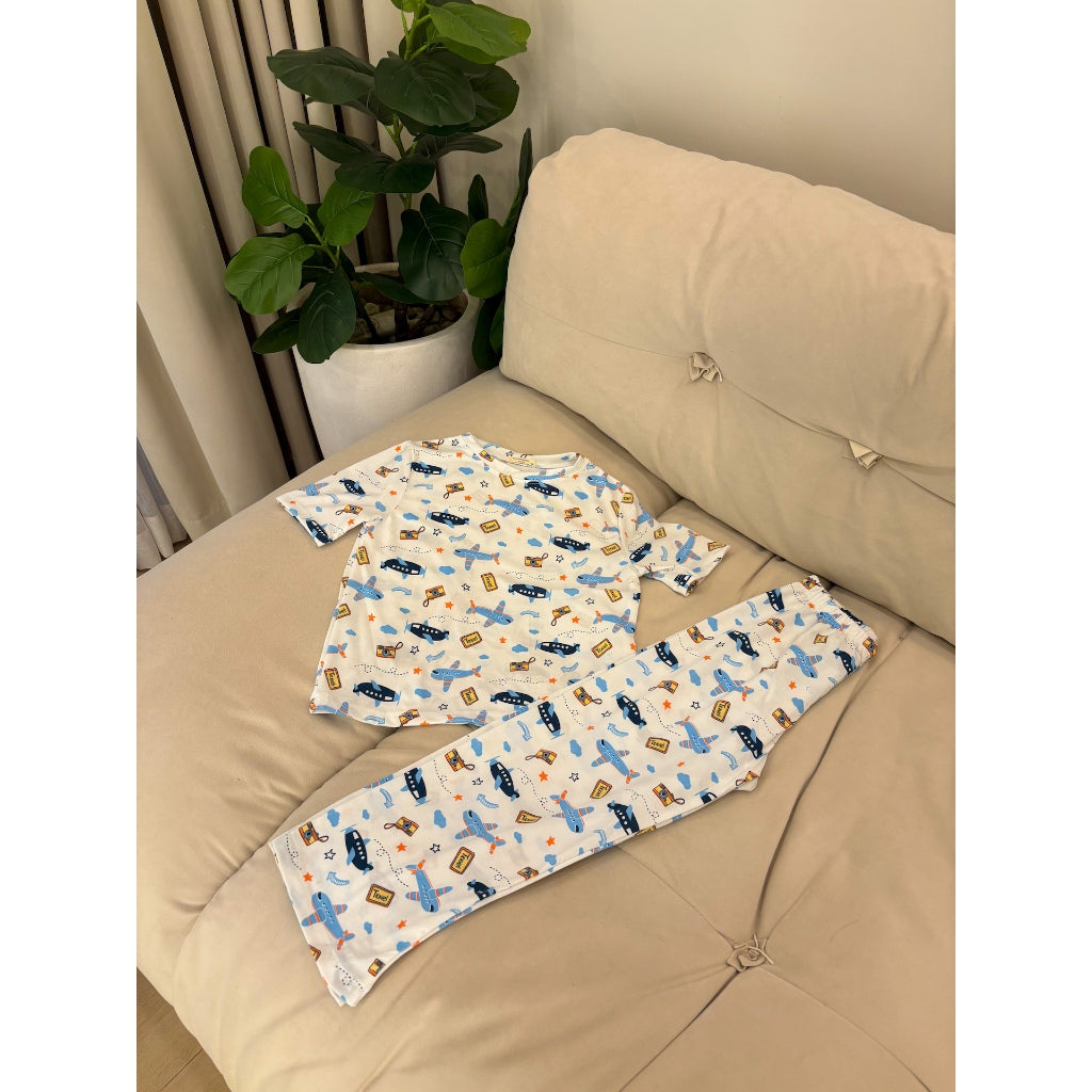 Pambahaymnl Kids Cotton Printed Pjs Lounge Set