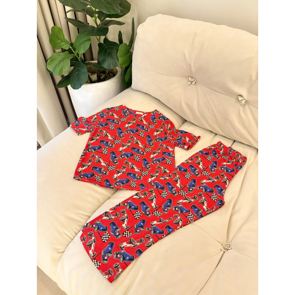 Pambahaymnl Kids Cotton Printed Pjs Lounge Set