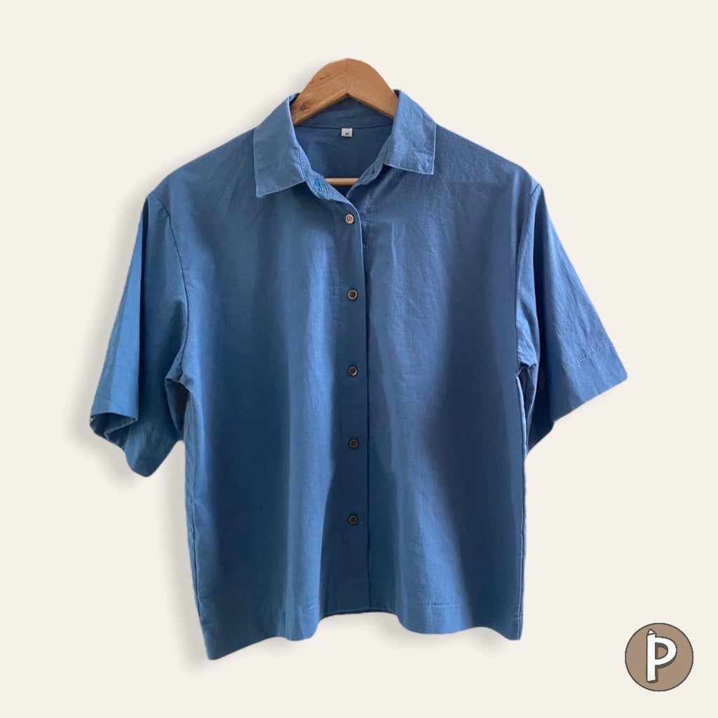 Pambahaymnl Buttoned Linen Top