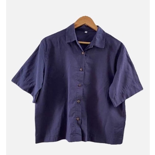Pambahaymnl Buttoned Linen Top