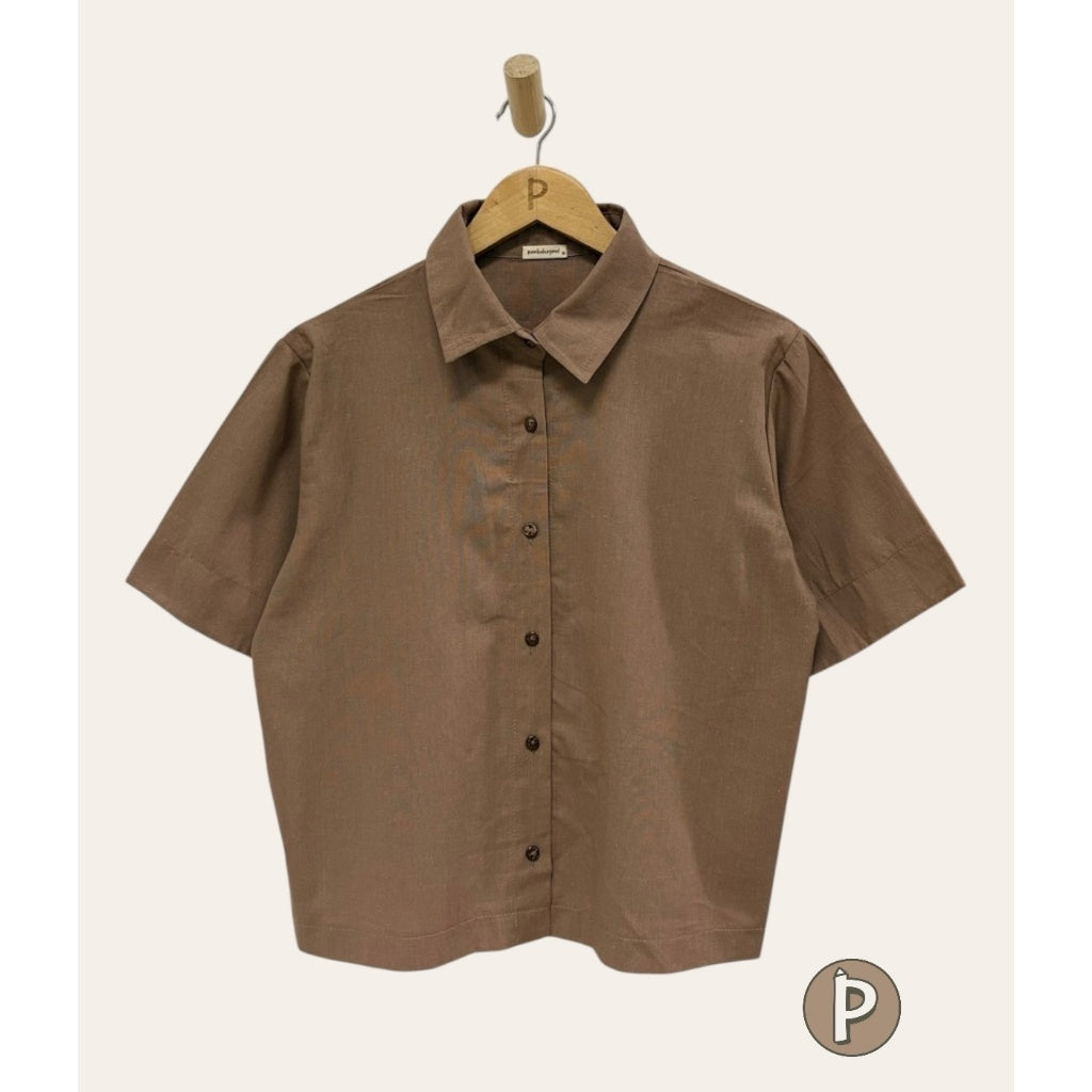 Pambahaymnl Buttoned Linen Top