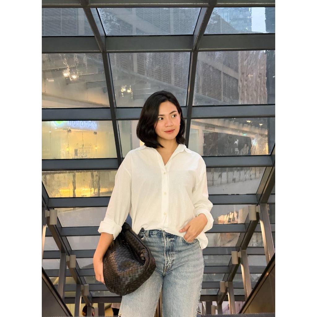 Pambahaymnl Linen Polo Longsleeve Top