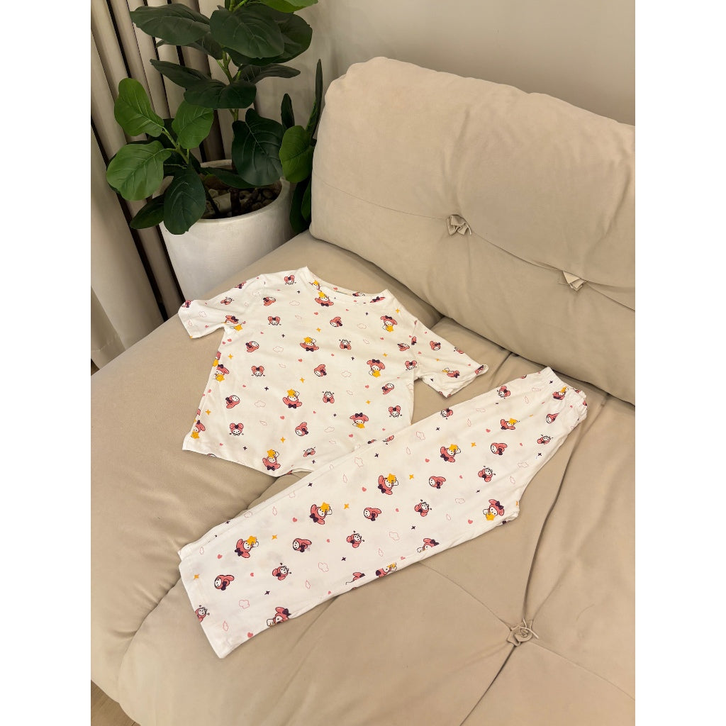 Pambahaymnl Kids Cotton Printed Pjs Lounge Set