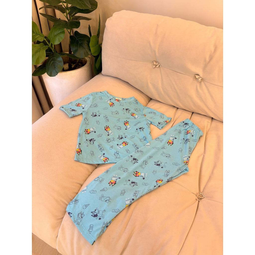 Pambahaymnl Kids Cotton Printed Pjs Lounge Set