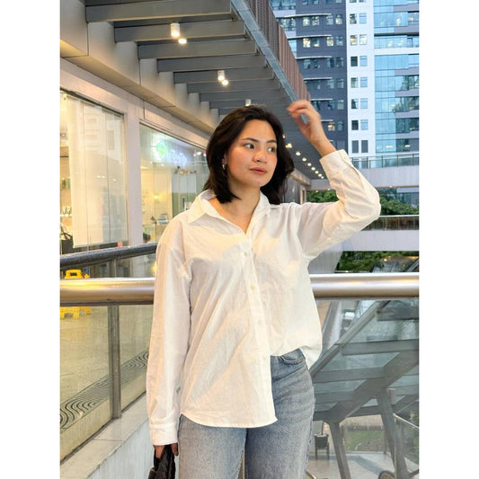 Pambahaymnl Linen Polo Longsleeve Top