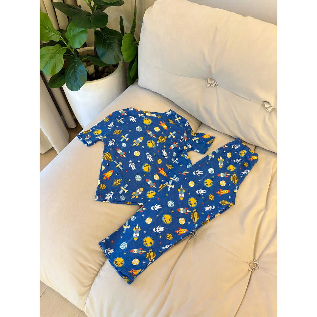 Pambahaymnl Kids Cotton Printed Pjs Lounge Set