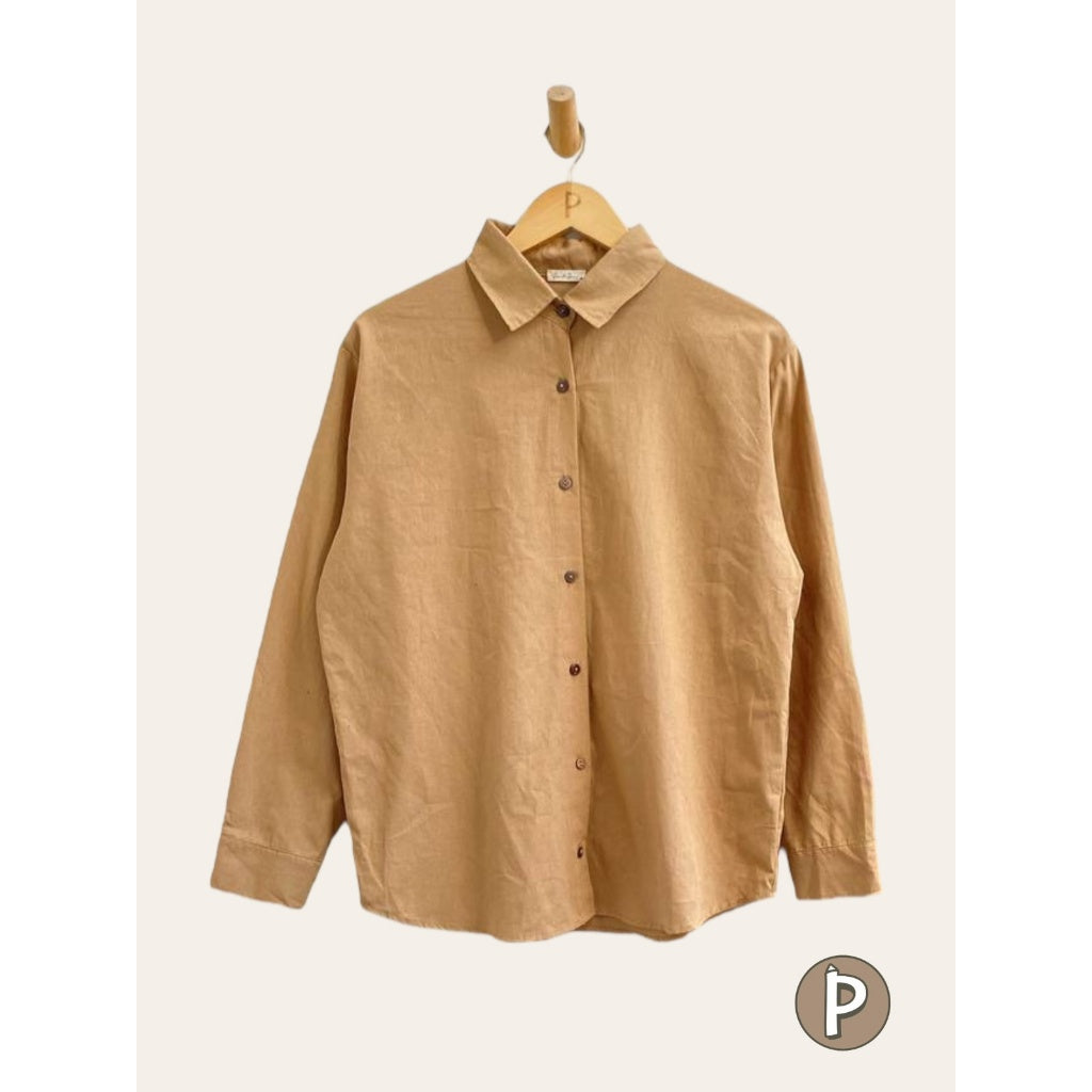 Pambahaymnl Longsleeve Linen Top