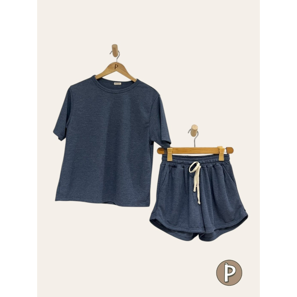 Pambahaymnl Waffle Knit Lounge Set