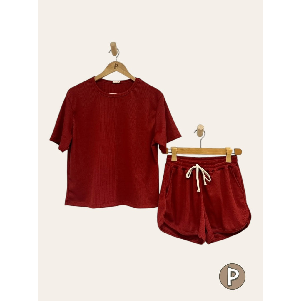 Pambahaymnl Waffle Knit Lounge Set