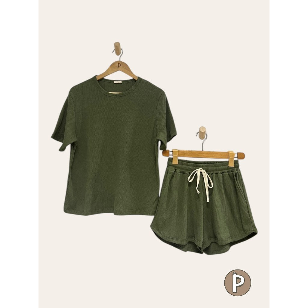 Pambahaymnl Waffle Knit Lounge Set