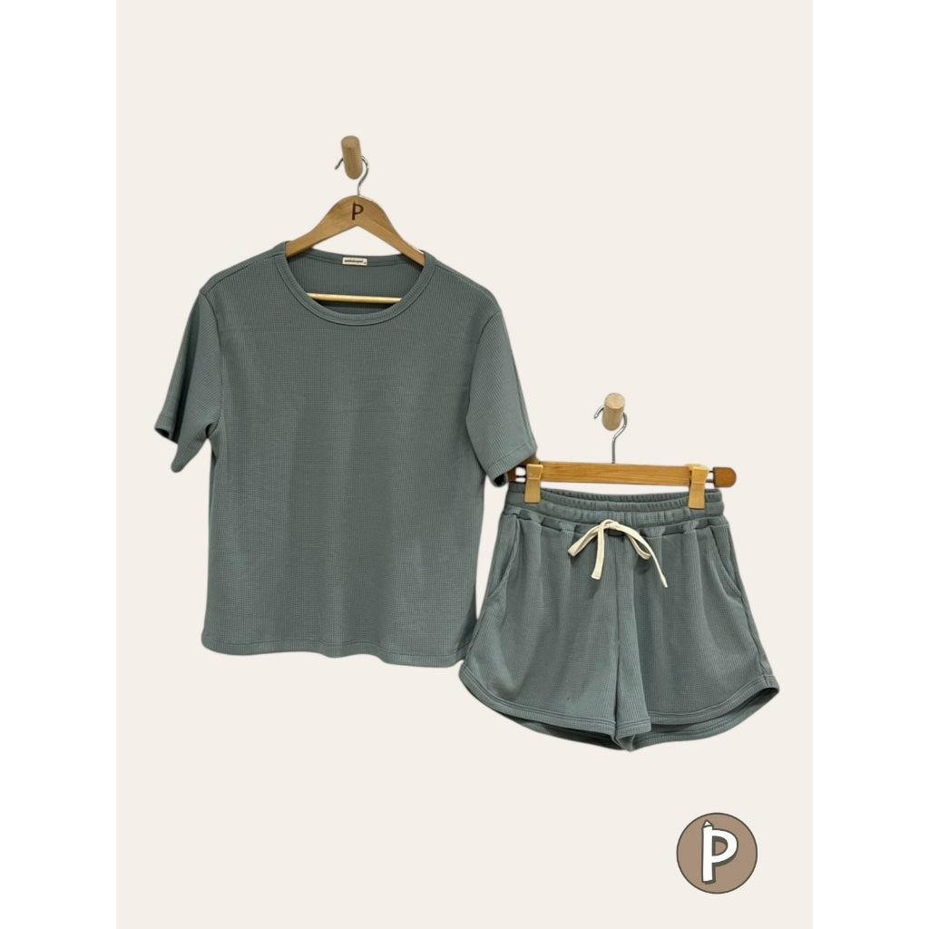 Pambahaymnl Waffle Knit Lounge Set