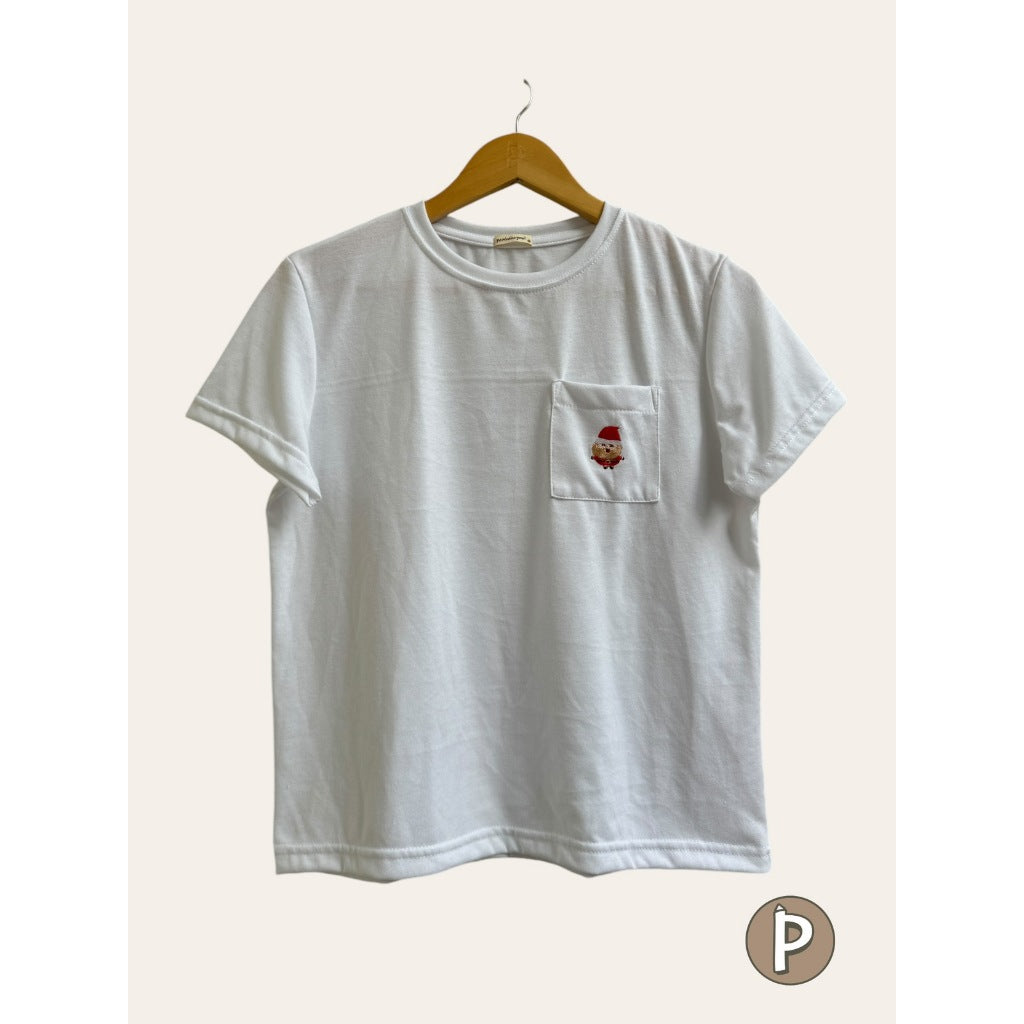 Pambahaymnl Women Christmas Pocket Tee