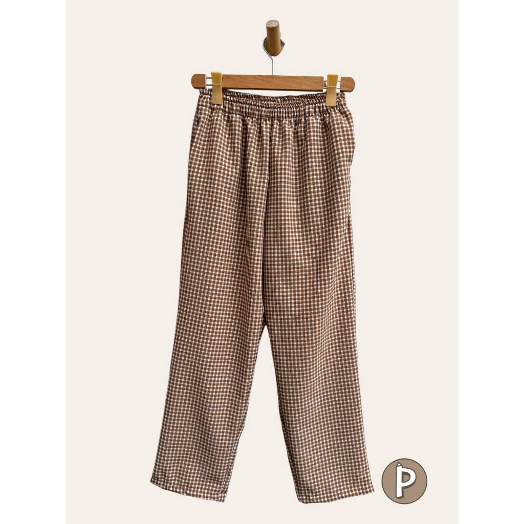 TBPR SEERSUCKER ALOHA PANTS B/W GINGHAM