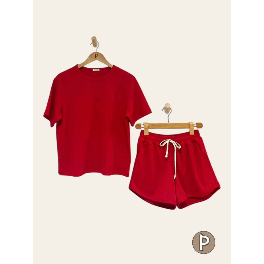 Pambahaymnl Waffle Knit Lounge Set
