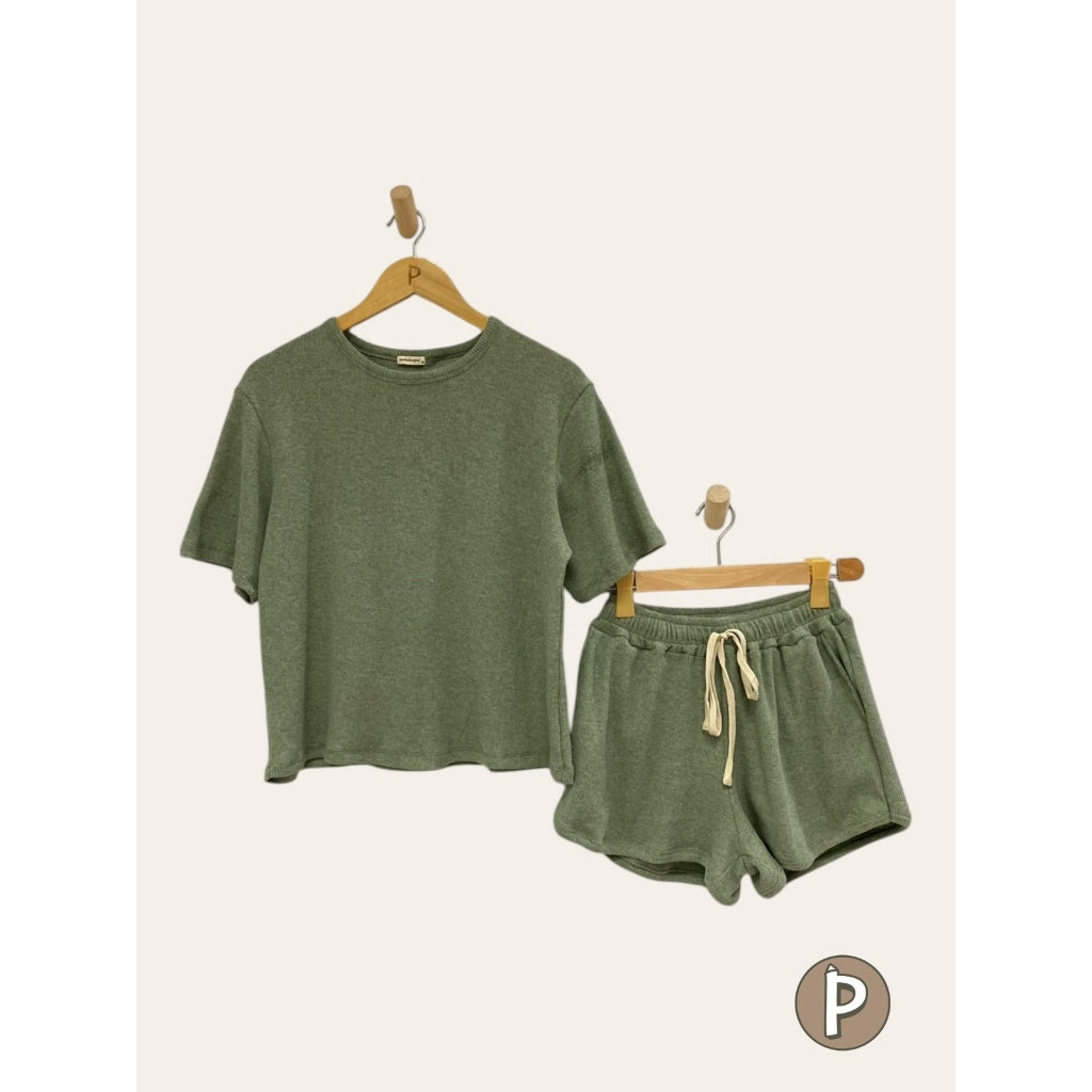 Pambahaymnl Waffle Knit Lounge Set