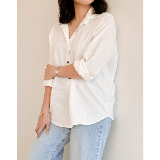 Pambahaymnl Longsleeve Linen Top