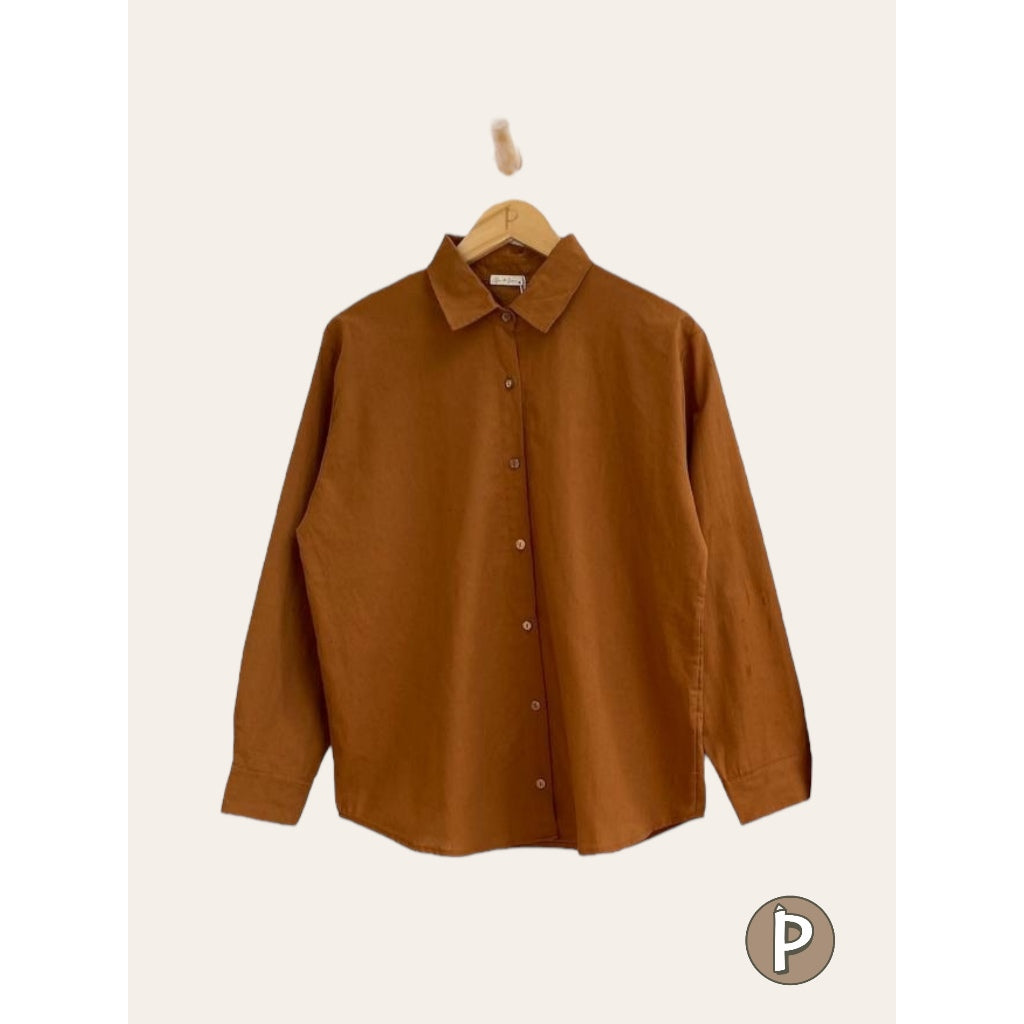 Pambahaymnl Longsleeve Linen Top