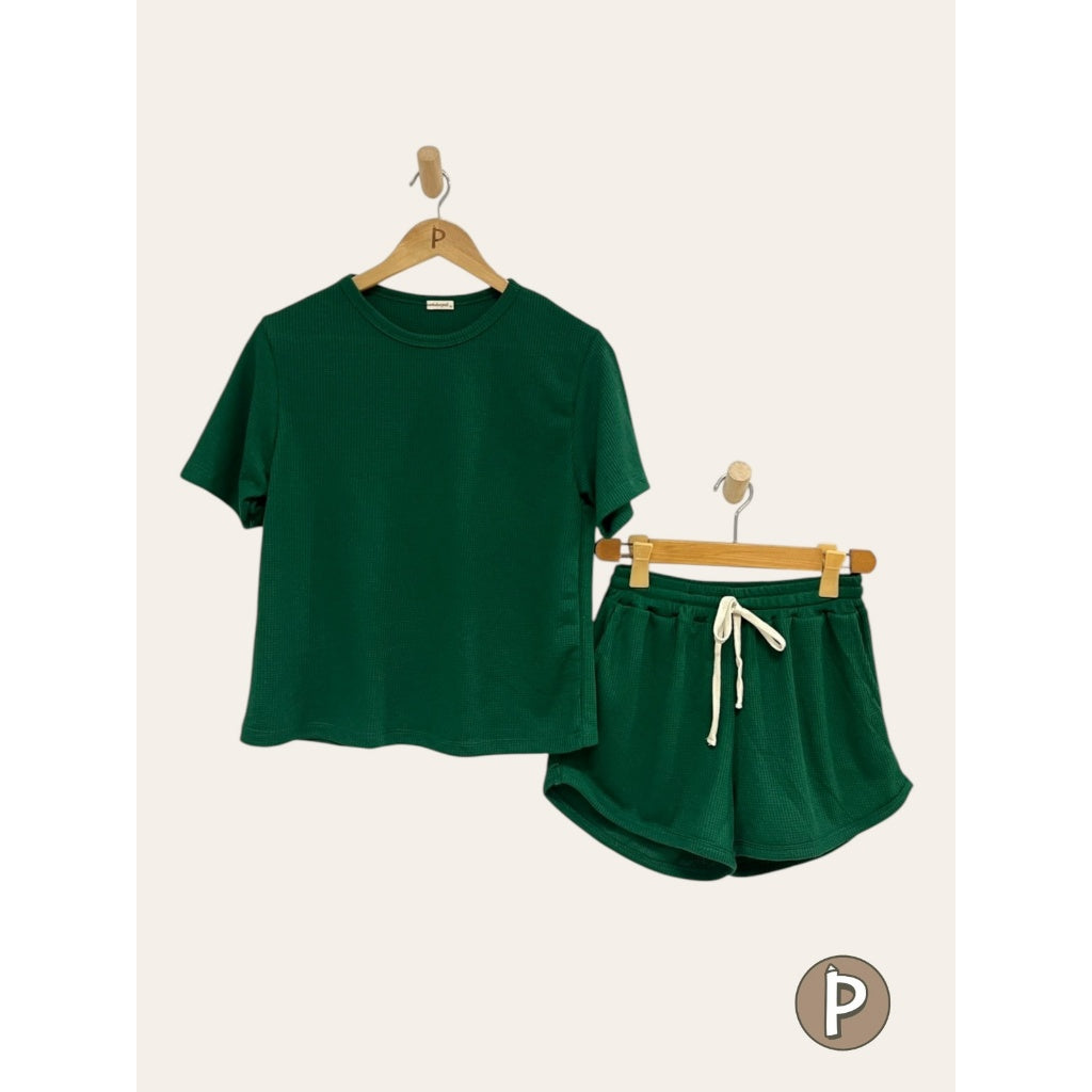 Pambahaymnl Waffle Knit Lounge Set