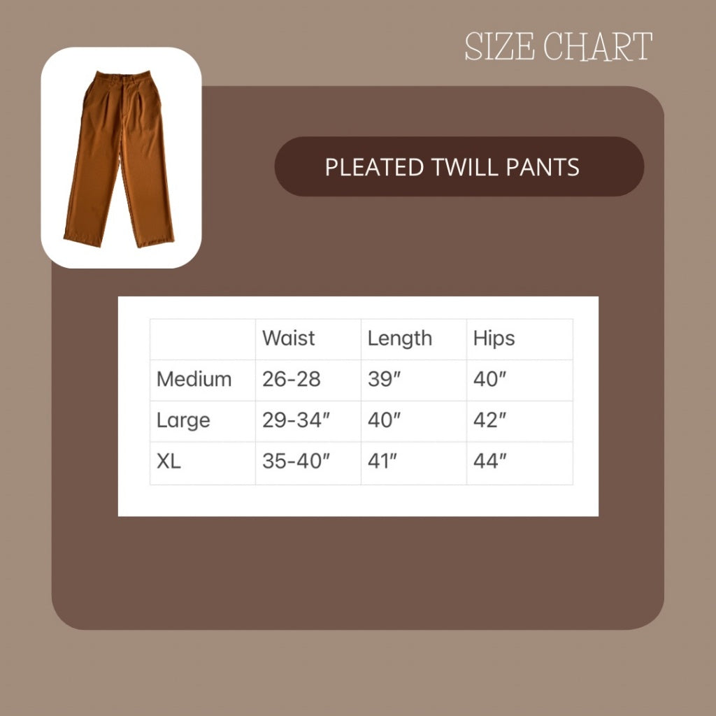 Pambahaymnl Twill Pleated Pants