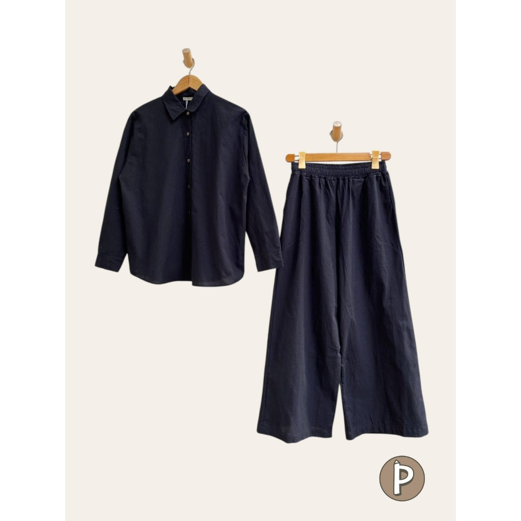 Pambahaymnl Longsleeve Linen Pants Set