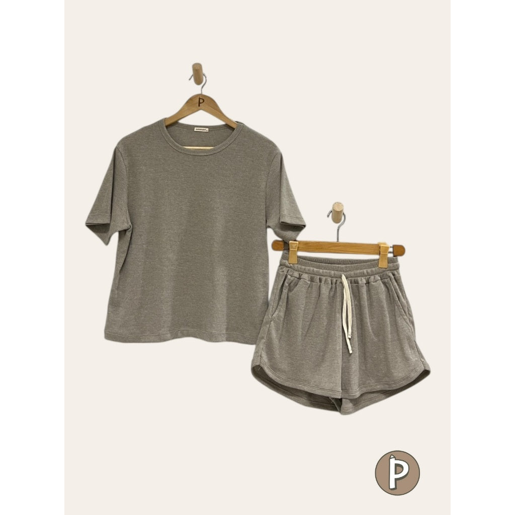 Pambahaymnl Waffle Knit Lounge Set