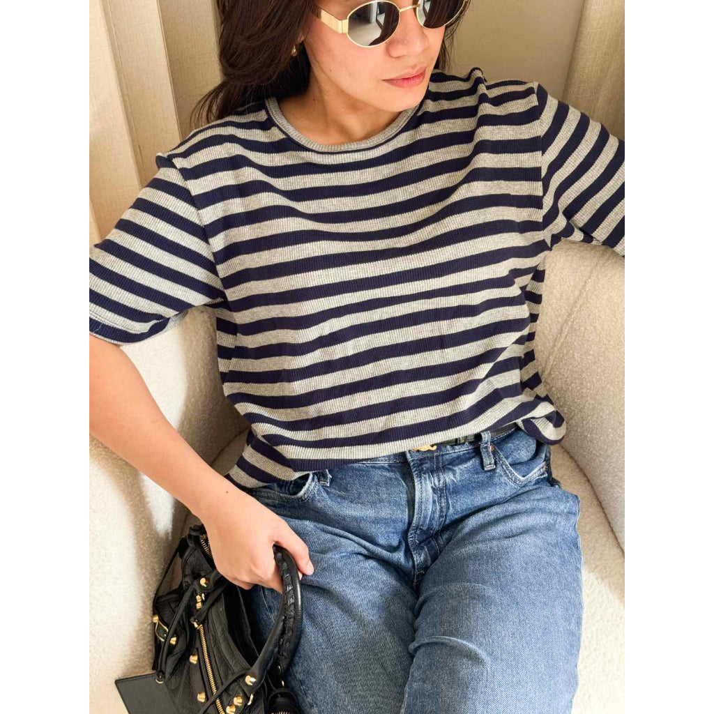 Pambahaymnl Waffle Stripes Top