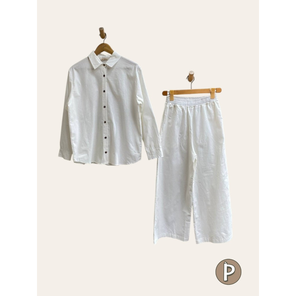 Pambahaymnl Longsleeve Linen Pants Set