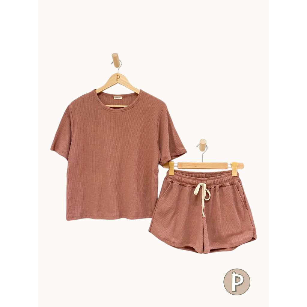 Pambahaymnl Waffle Knit Lounge Set