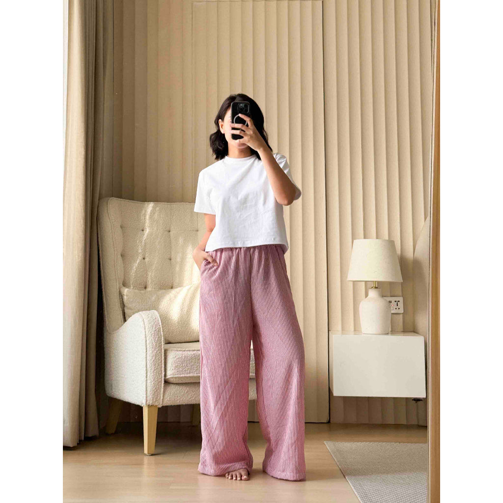Pambahaymnl Stripes Wide Leg Pants