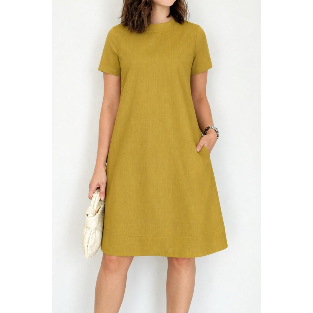 Pambahaymnl Linen Shift Dress
