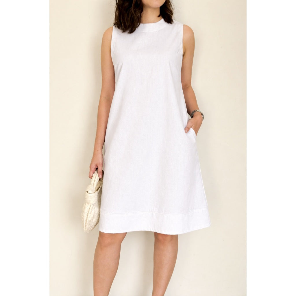 Pambahaymnl Sleeveless Premium Linen Shift Dress