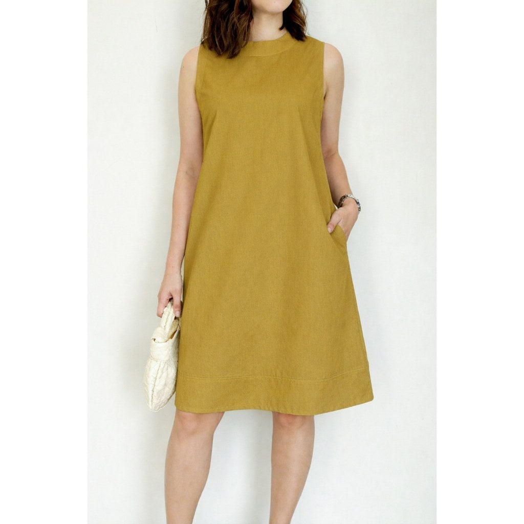Pambahaymnl Sleeveless Premium Linen Shift Dress