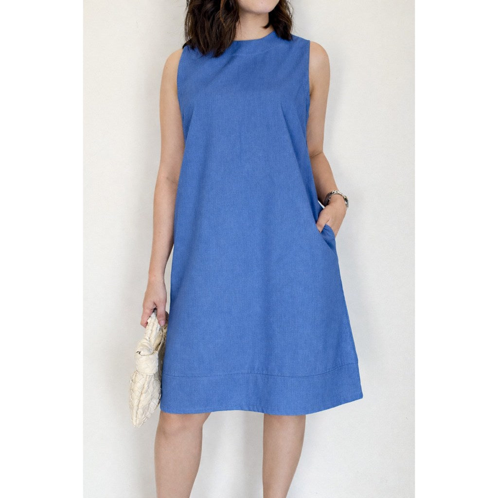 Pambahaymnl Sleeveless Premium Linen Shift Dress