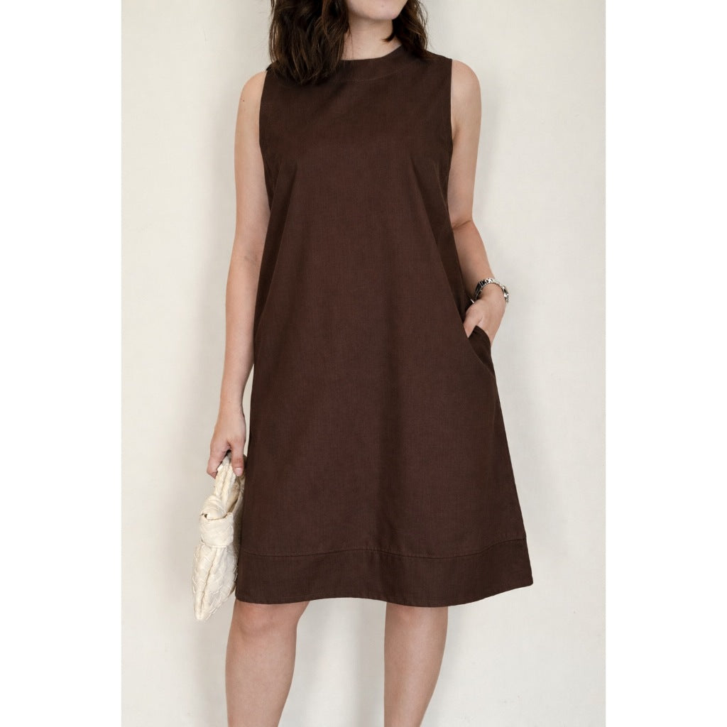 Pambahaymnl Sleeveless Premium Linen Shift Dress