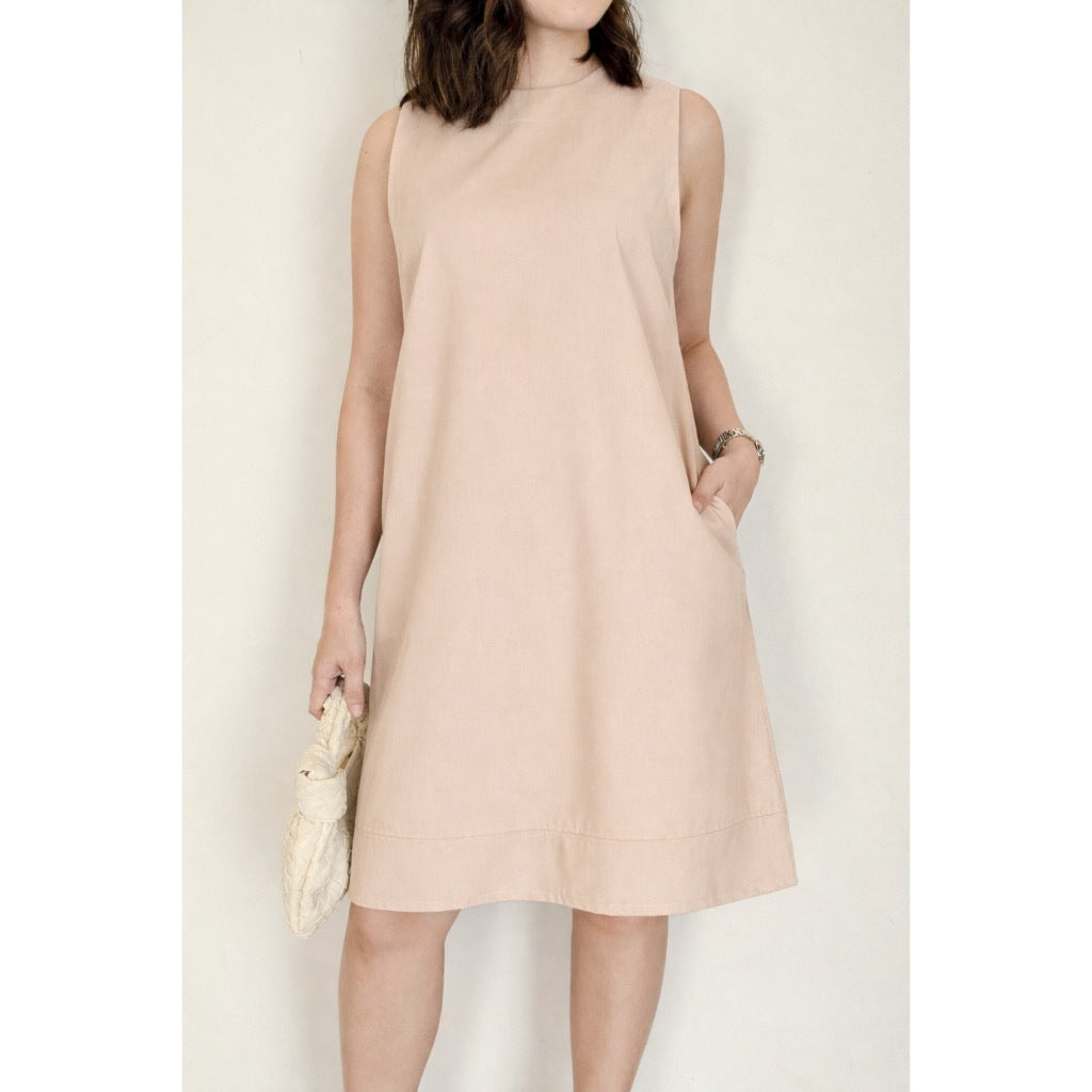 Pambahaymnl Sleeveless Premium Linen Shift Dress