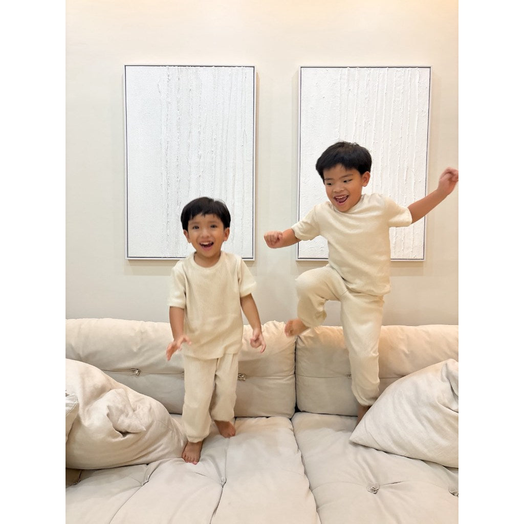 Pambahaymnl Kids Waffle Pjs Set (unisex)