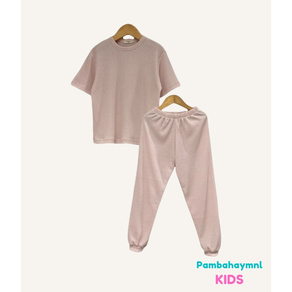 Pambahaymnl Kids Waffle Pjs Set (unisex)