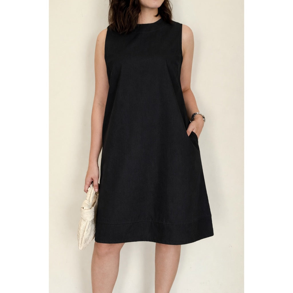 Pambahaymnl Sleeveless Premium Linen Shift Dress