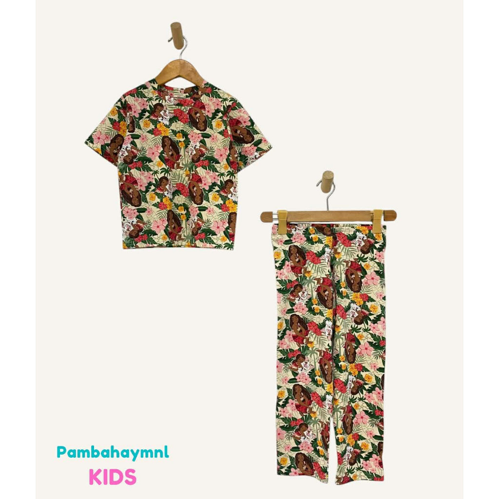 Pambahaymnl Kids Cotton Printed Pjs Lounge Set